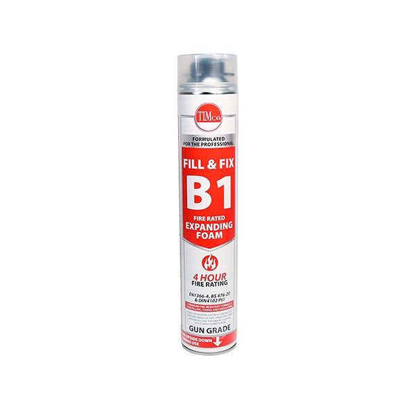 TIMco Fix & Fill Fire Rated Foam B1 Gun Grade 750ml 247760