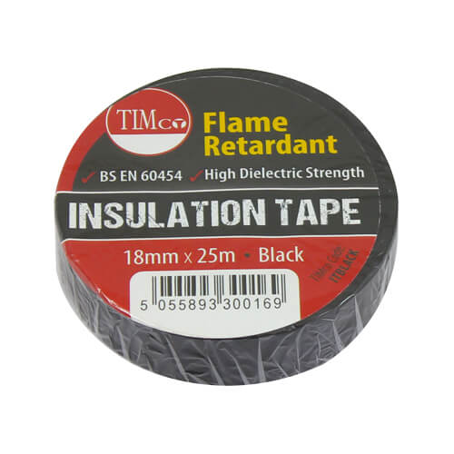 TIMco PVC Insulation Tape 18mm x 25m - Black