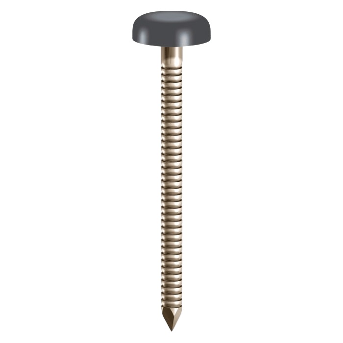 TIMco Polymer Head Nail Anthracite Gry 50mm