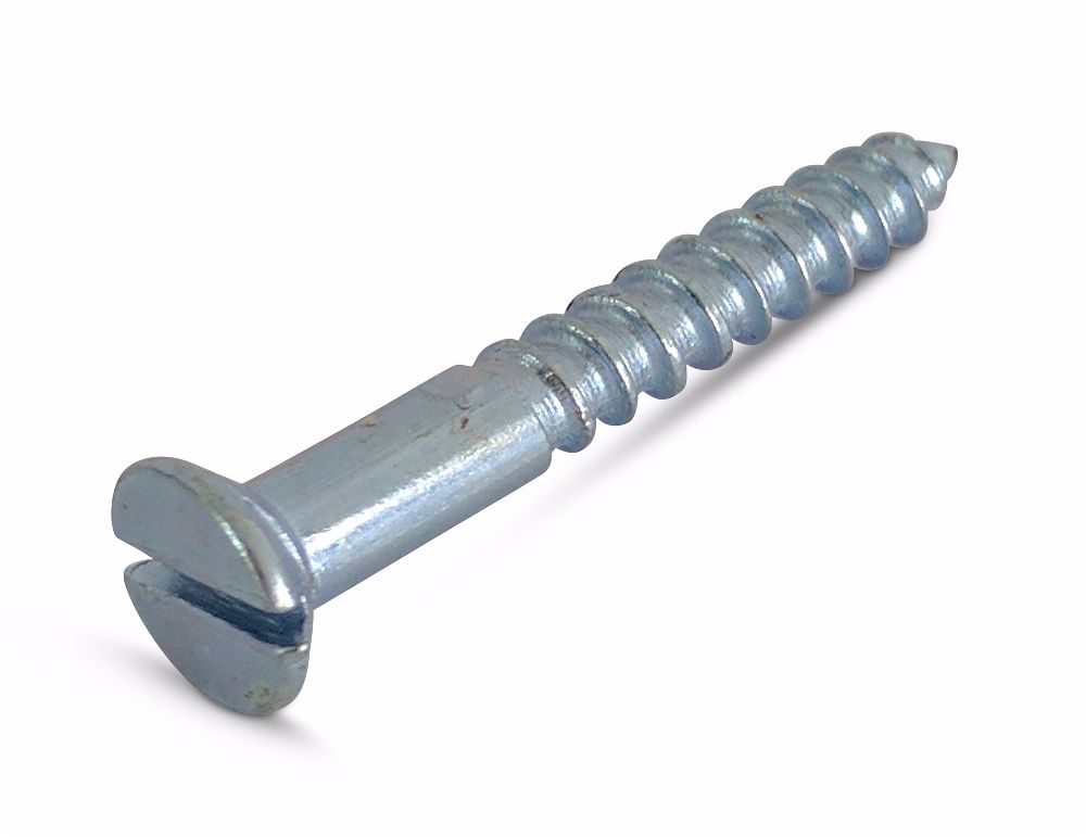 10g x 1 3/4 Slot Countersunk Wood Screw BZP