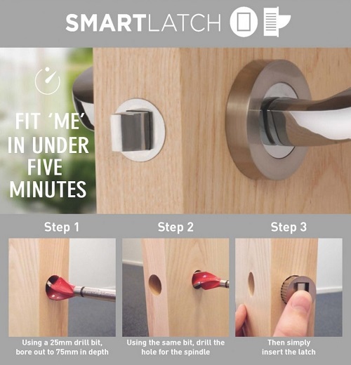 smart latch installation graphic